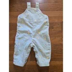 Healthtex Vintage Toddler Corduroy Football Overalls Size 12 Mo Blue Made In USA